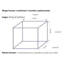 Fotel kosmetyczny hyd. A 234C pedi biały 