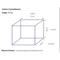 Fotel kosmetyczny hyd. A 210 czarny