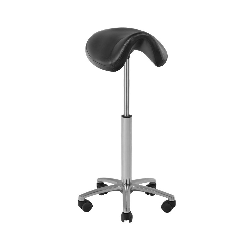 Taboret kosmetyczno-fryzjerski Gabbiano 001B wysoki czarny