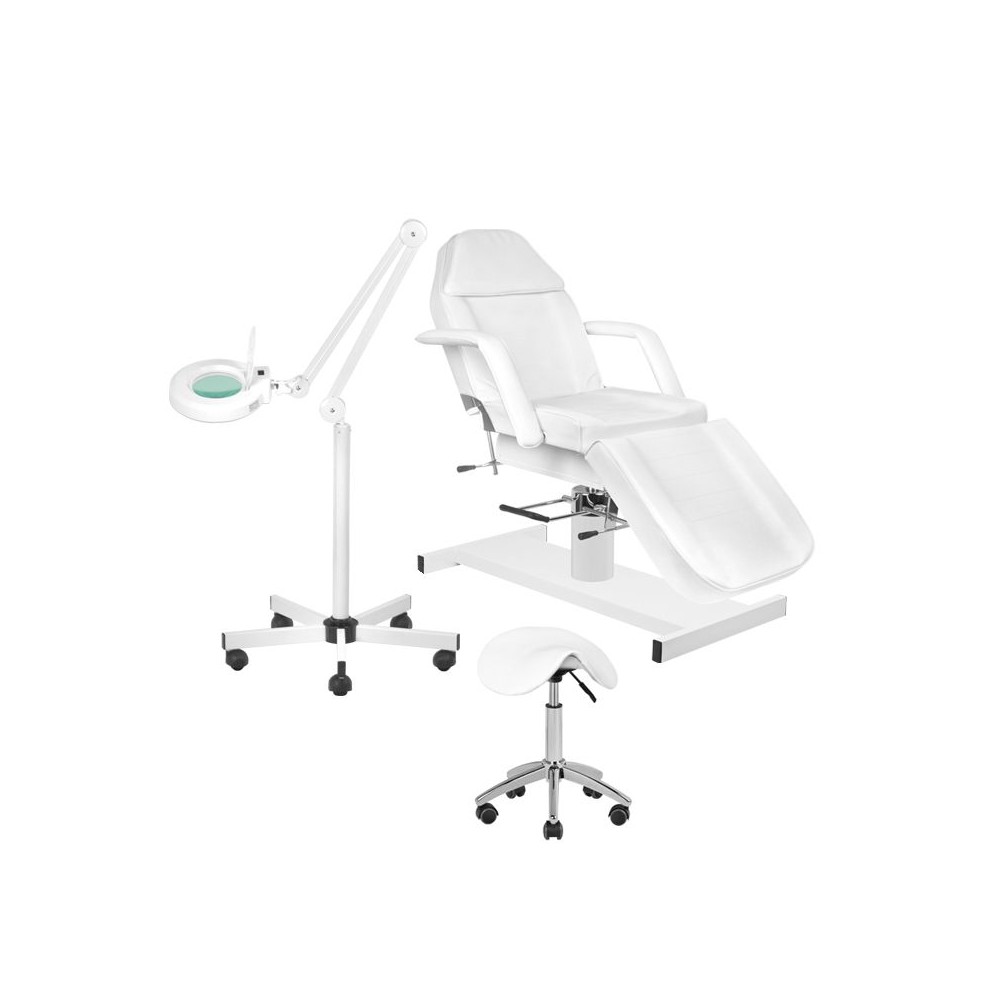 Zestaw fotel 210 + lampa lupa led S5 + taboret 302