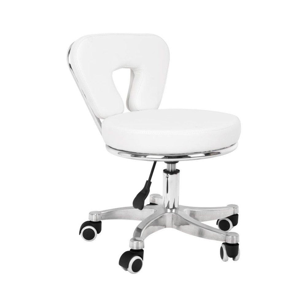 Taboret kosmetyczny do pedicure 9266 biały