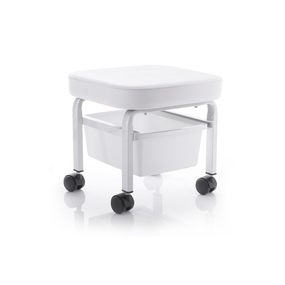 Taboret kosmetyczny do pedicure z pojemnikiem