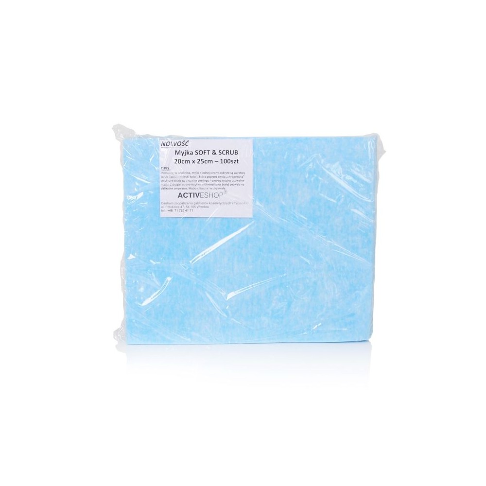Jednorazowe chusty-myjki zabiegowe 100 szt. soft&scrub 20 x 25 cm