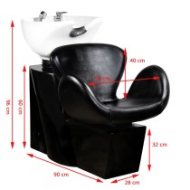 Myjnia fryzjerska Gabbiano Amsterdam czarna