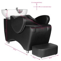 Myjnia fryzjerska Hair System HSB46 czarna