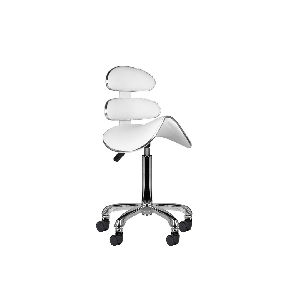 Taboret kosmetyczny roll speed AM-880 biały