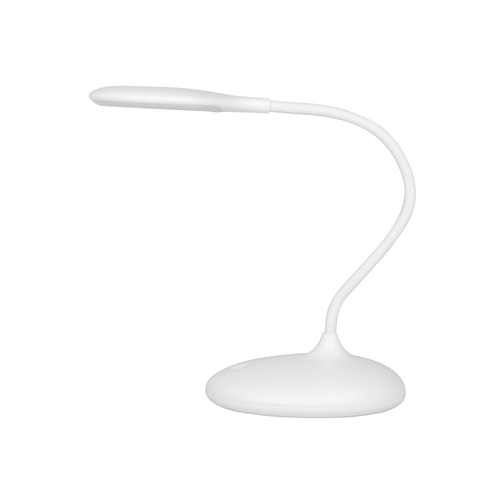 Lampka ring led snake na biurko biała