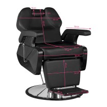 Fotel barberski Hair System New York czarny