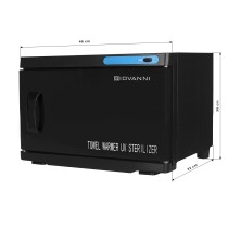 Podgrzewacz do ręczników ze sterylizatorem UV-C 16 L czarny