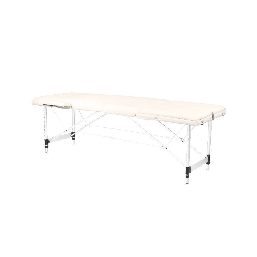 Stół składany do masażu aluminiowy komfort Activ Fizjo 3 segmentowy cream 