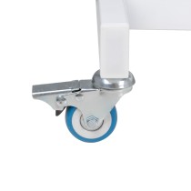 Fotel kosmetyczny hyd. Basic 210 biały na kółkach 