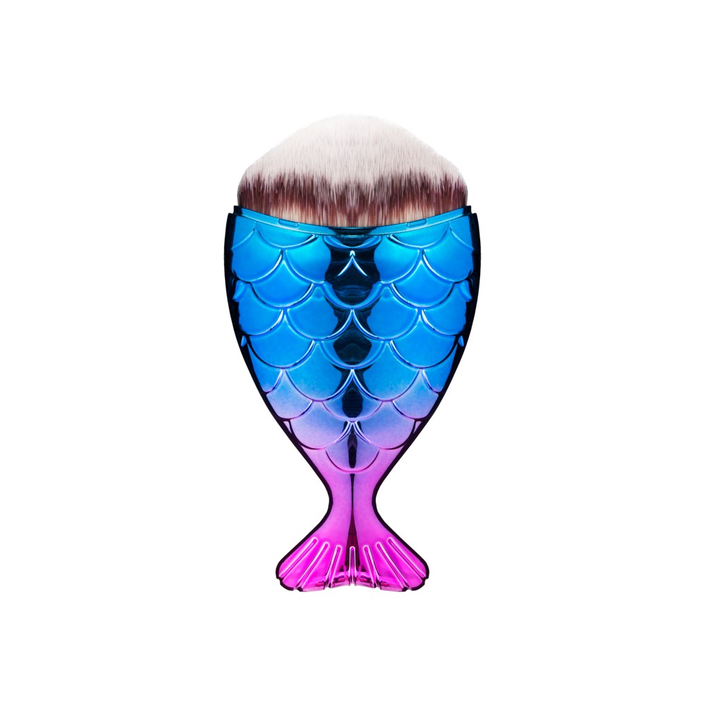 Pędzel do odpylania rybka pudrowy fioletowo-niebieski