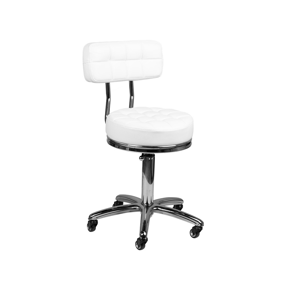 Taboret kosmetyczny AM-877 biały