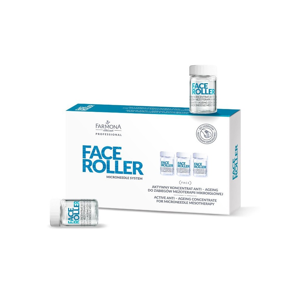 Farmona face roller aktywny koncentrat anti-ageing do zabiegów mezoterapii mikroigłowej 5 x 5 ml