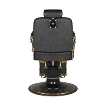 Fotel barberski Gabbiano Boss HD "Old Leather" czarny