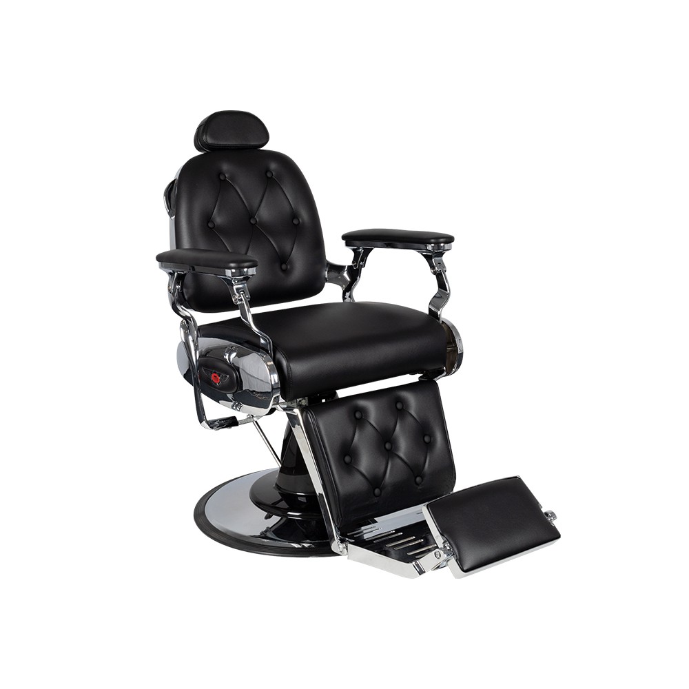 Fotel barberski Gabbiano Pietro czarny