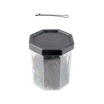 Wsuwki fryzjerskie do włosów E-62 150 szt. 4,9 cm czarne