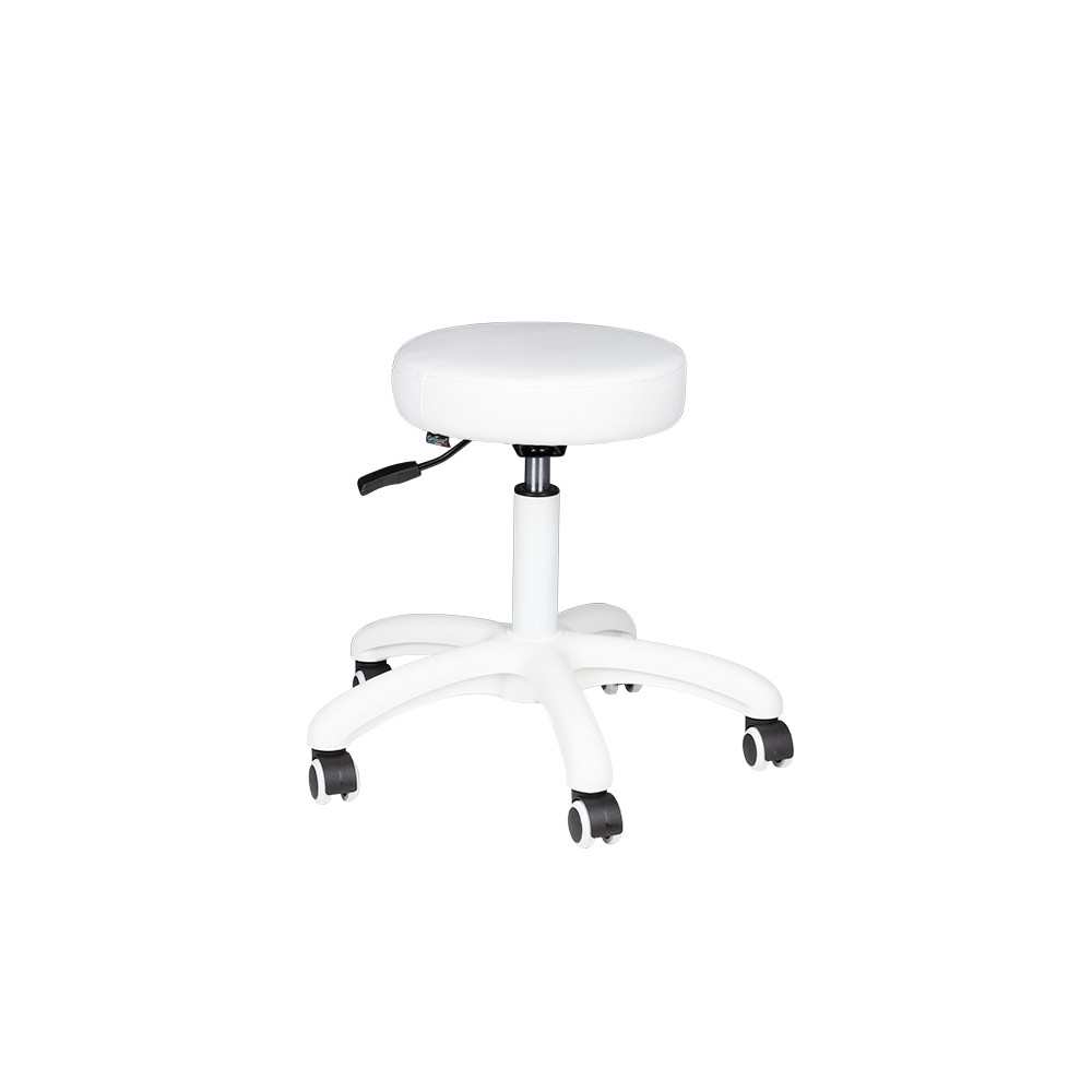 Taboret kosmetyczny AM-303-2 biały