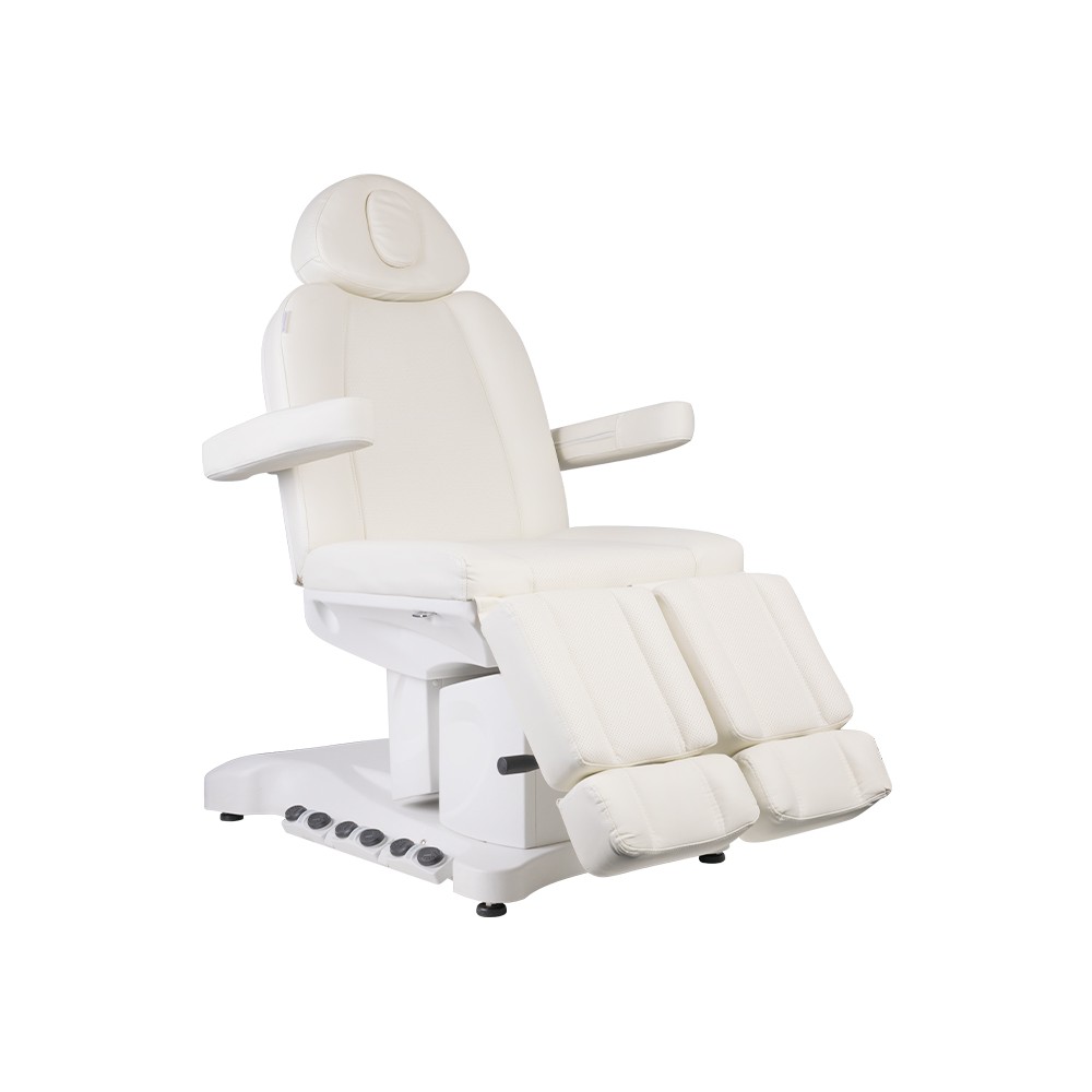 Fotel kosmetyczny do pedicure elektryczny Azzurro 708BS Exclusive Pro 3 silniki z podgrzewaniem biały