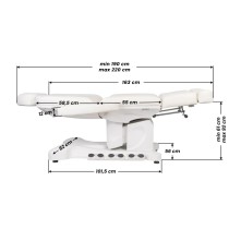 Fotel kosmetyczny do pedicure elektryczny Azzurro 708BS Exclusive Pro 3 silniki z podgrzewaniem biały