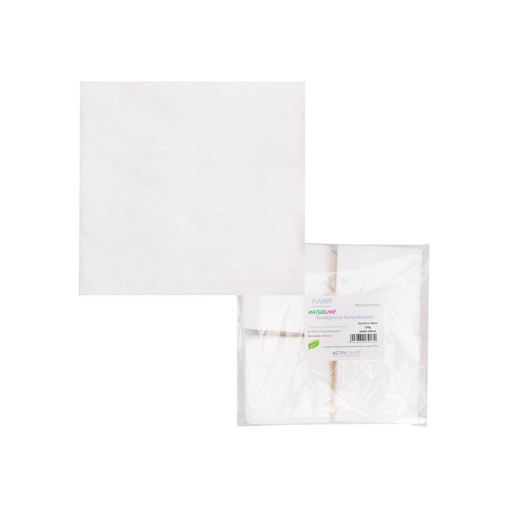 Kompresy bawełniane Naturline 150 g 16,5 cm x18 cm