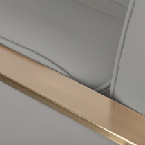 Fotel fryzjerski Gabbiano Acri beżowy ze złotą podstawą