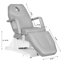 Fotel kosmetyczny elektryczny Sillon Soft 1 silnik szary
