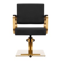 Fotel fryzjerski Gabbiano Avila czarny ze złotą podstawą