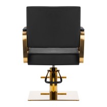 Fotel fryzjerski Gabbiano Avila czarny ze złotą podstawą