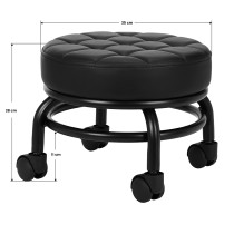 Taboret kosmetyczny do pedicure H-13 czarny 