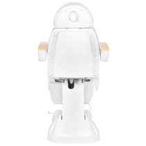 Fotel kosmetyczny elektryczny Lux 3 silniki z podgrzewaniem biały