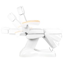 Fotel kosmetyczny elektryczny Lux 3 silniki z podgrzewaniem biały