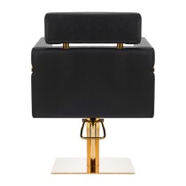 Fotel fryzjerski Gabbiano Toledo czarny ze złotą podstawą