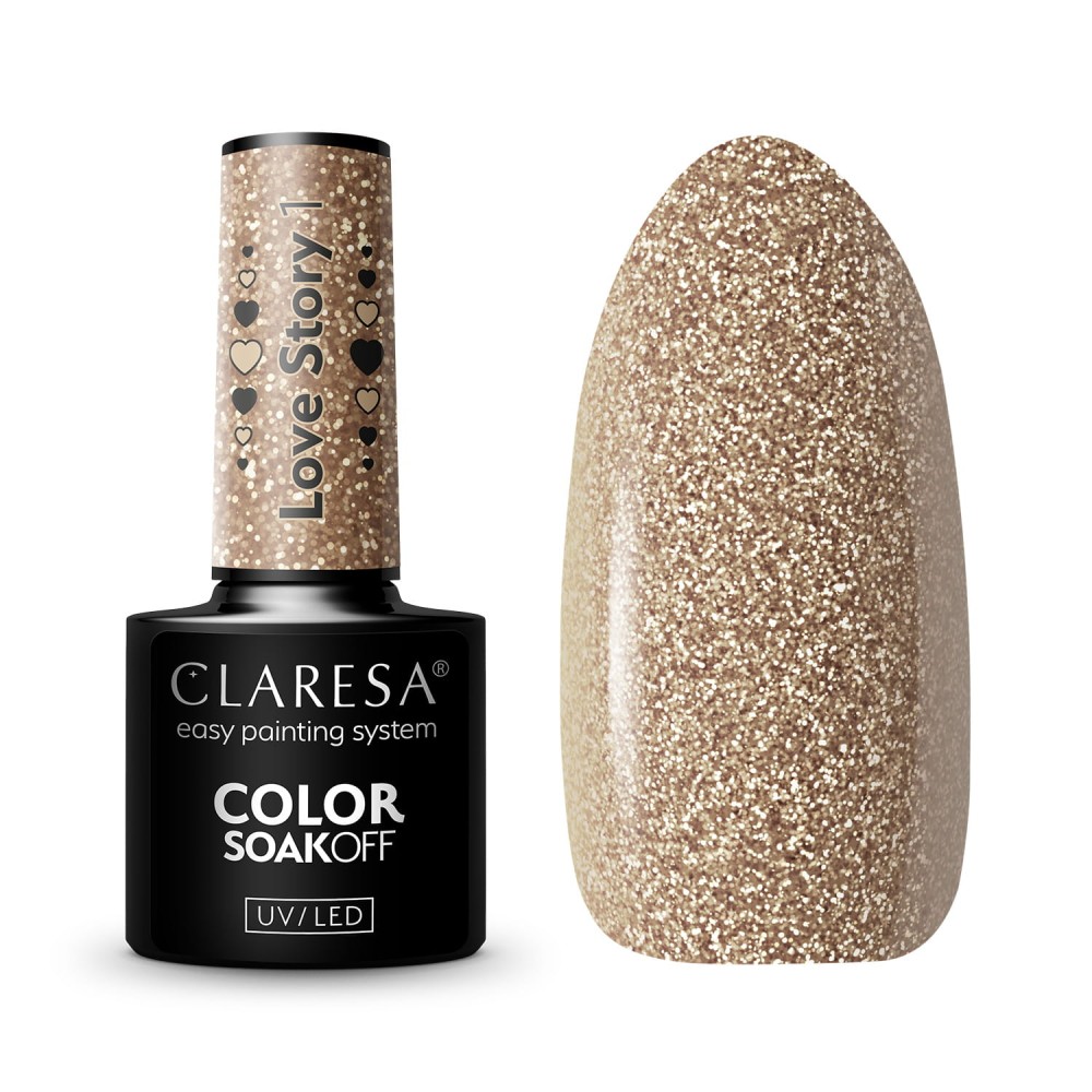 CLARESA Lakier Hybrydowy LOVE STORY 1 - 5g 