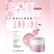 Claresa żel budujący Soft&Easy glam pink 90g 