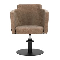Fotel fryzjerski Gabbiano Roma "Old Leather" brązowy
