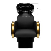 Myjnia fryzjerska Gabbiano Malaga czarno-złota