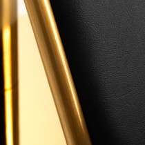 Fotel fryzjerski Gabbiano Linz NQ czarny ze złotą podstawą