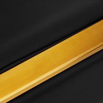 Fotel fryzjerski Gabbiano Acri czarny ze złotą podstawą