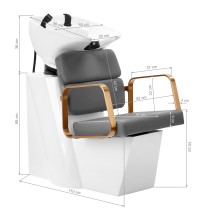 Myjnia fryzjerska Gabbiano Porto szaro-złota