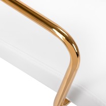 Krzesło kosmetyczne QS-OF211G złoto białe