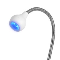 Glow Lampka UV LED Snake na biurko biała 