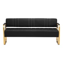 Sofa do poczekalni Gabbiano Avila czarno-złota