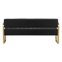 Sofa do poczekalni Gabbiano Avila czarno-złota