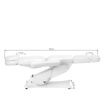 Fotel kosmetyczny elektryczny Sillon Classic v2 3 silniki z podgrzewaniem biały