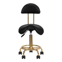 Taboret kosmetyczny 6001-G złoto - czarny 2 gat 