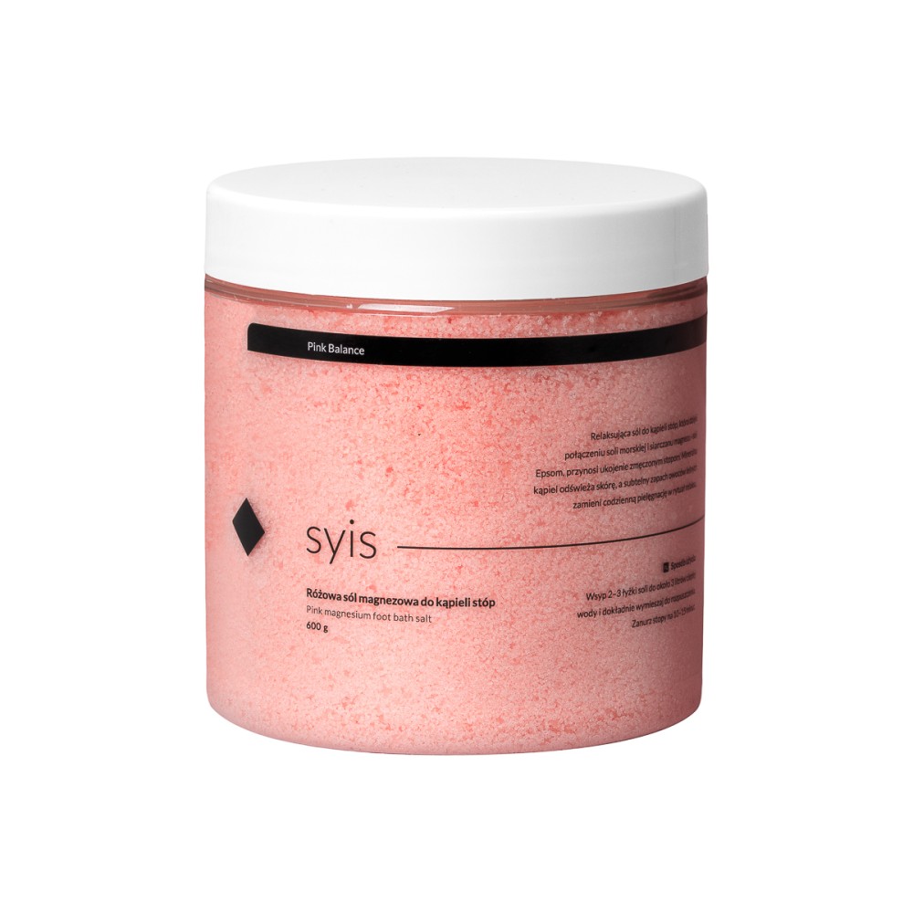 Syis Pink balance - Różowa Sól Magnezowa do Kąpieli Stóp 600 g
