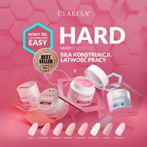 Claresa Żel budujący Hard&easy builder gel milky pink 45g