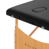 Stół składany do masażu drewniany Balance 2 segmentowe czarny 