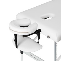 Balance stół składany do masażu aluminiowy 3 segmentowy biały